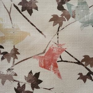 Home Décor Upholstery Weight Fabric Panels Cream Brown Set of 6 Size 26 Inches